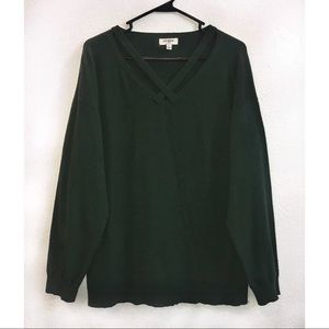 Crosscut V-Neck Pullover Sweater